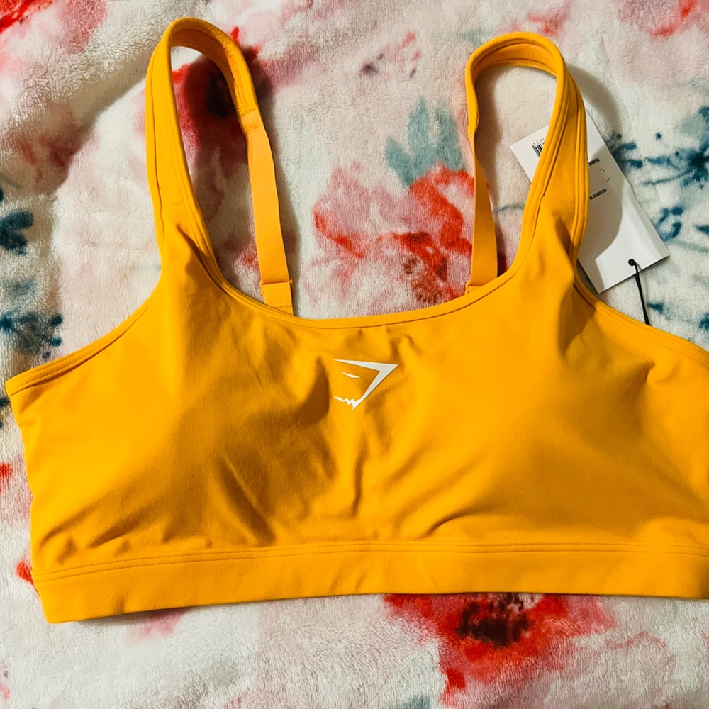 Gymshark scoop neck sports bra bright orange